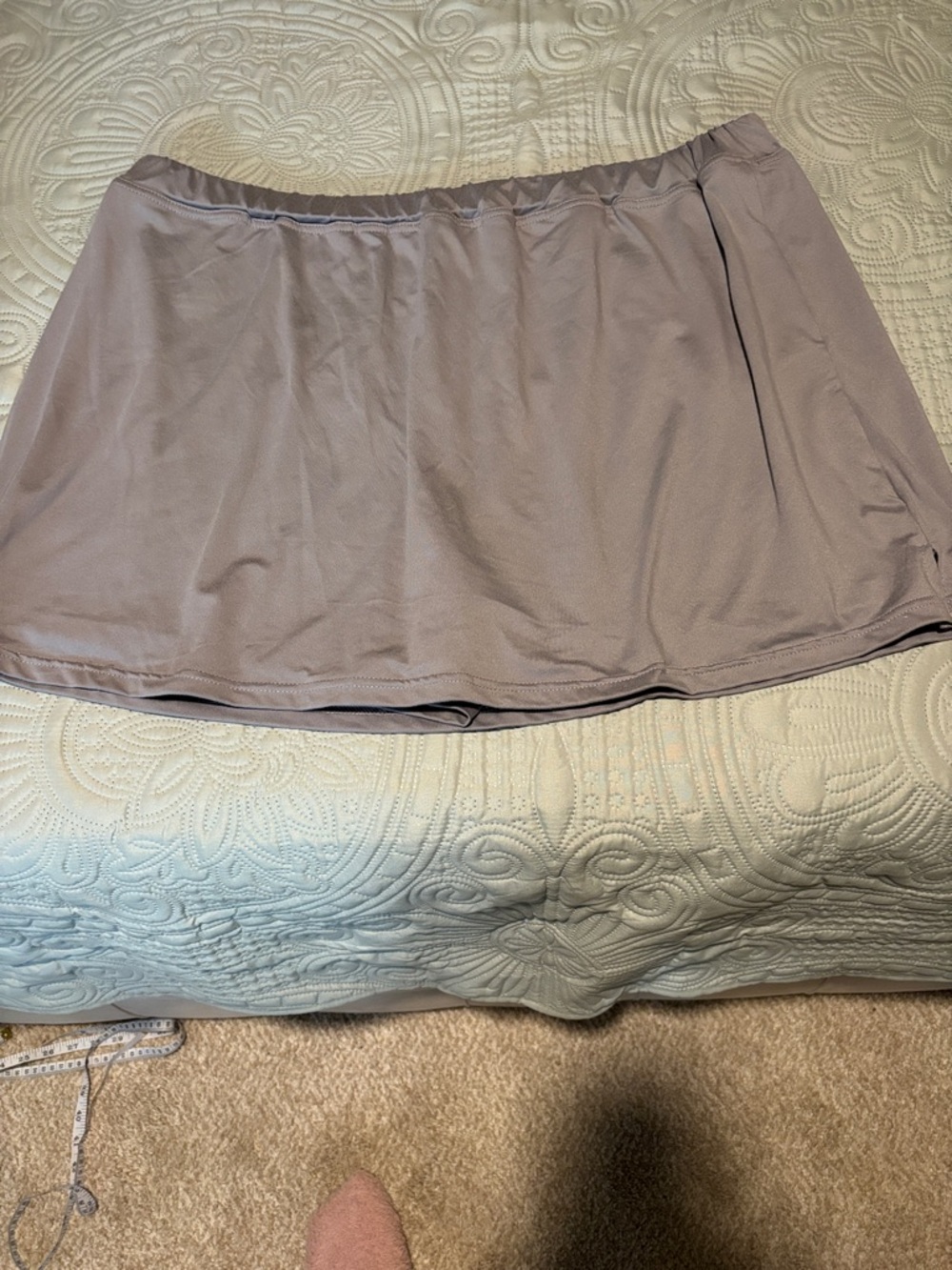 Light Gray Athletic Skort Shorts - Picture 2 of 4